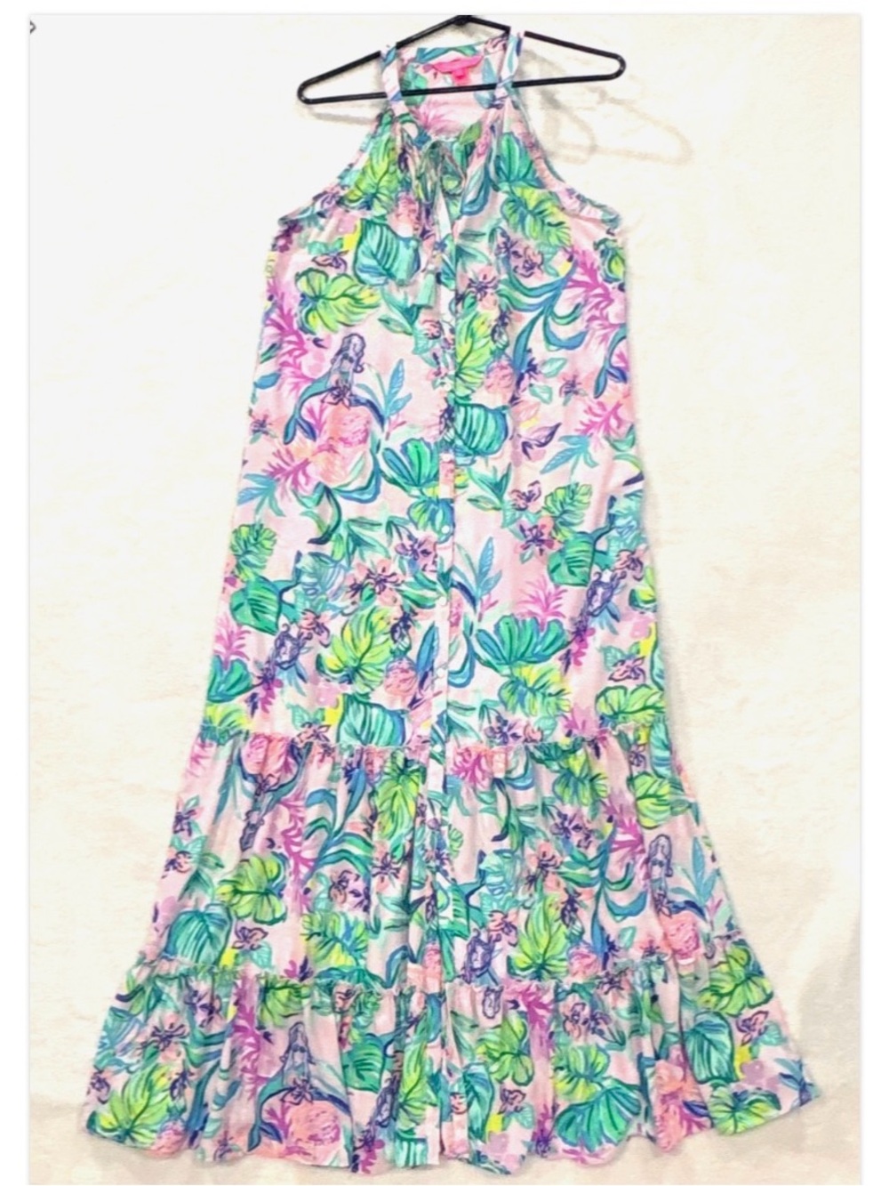 Lilly Pulitzer Luliana Sleeveless Floral Maxi Dress Women’s Size M